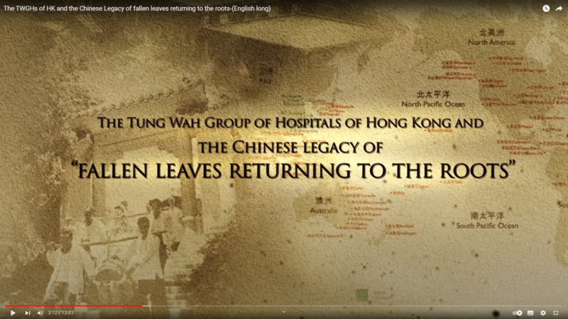 The TWGHs of HK and the Chinese Legacy of fallen leaves returning to the roots-(English long)