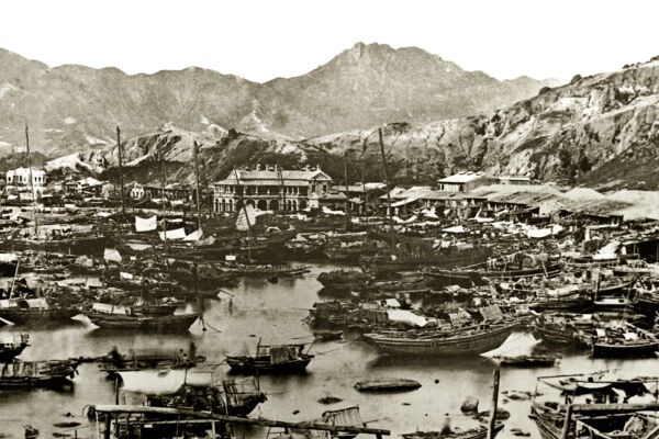 Yau Ma Tei after being swept over by the typhoon in 1874